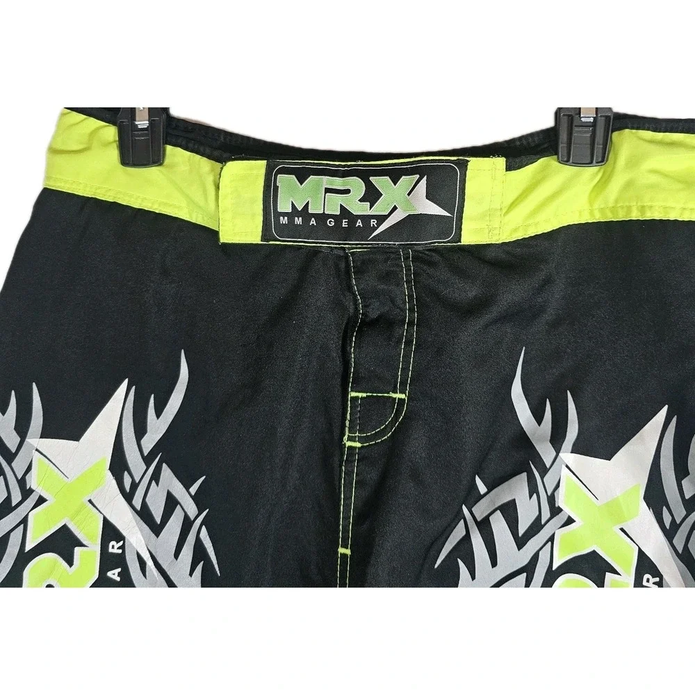 MRX‎ MMA Shorts Mens L 33 34 Lime Green UFC Cage Fighting Boxing Martial Arts